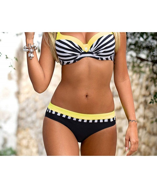 Womens Padded Push-Up Bra Bikini Set Swimsuit Bathing Suit Swimwear Beachwear Flawless Women's Swimsuits - D - C318T0RT8XO $2...