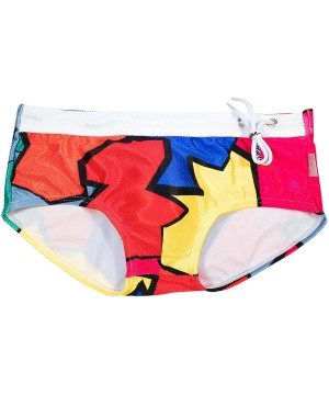 Swimwear Men Swimsuits Swim Boxer Briefs Bikini Sexy Bathing Suits Pad Blue - CV18EX83I9Q $25.65-Briefs