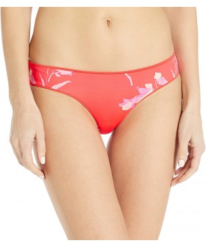 Women's Moderate Coverage Bikini Bottom - Candy Apple Red/Red Floral - CU18YG0U5GW $32.12-Tankinis