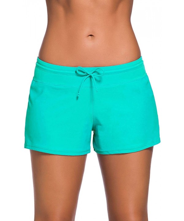 Women's Swimwear Boardshort Tankini Swimsuit Bottom Beach Swimwear Trunks Briefs Inner Lining - Green - CO18CUEAQN4 $11.98-Bo...