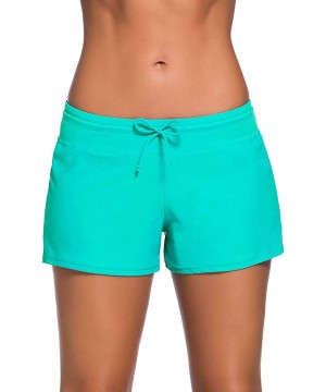 Women's Swimwear Boardshort Tankini Swimsuit Bottom Beach Swimwear Trunks Briefs Inner Lining - Green - CO18CUEAQN4 $11.98-Bo...