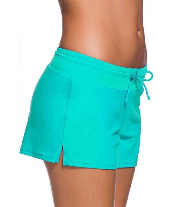 Women's Swimwear Boardshort Tankini Swimsuit Bottom Beach Swimwear Trunks Briefs Inner Lining - Green - CO18CUEAQN4 $11.98-Bo...