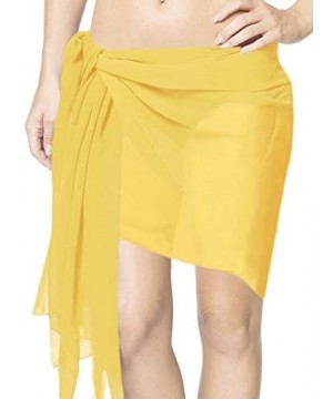 Shawls Scarves Scarf Women's Sarong Swimwear Cover-Up Wrap Tie Skirt Plus Size Solid Plain A - Autumn Yellow_t237 - CP124MK8E...