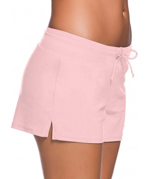 Board Shorts Women's Swimswear Tankini Swim Briefs Swimsuit Bottom Boardshorts Beach Trunks Size Improved light Pink - CW18YZ...