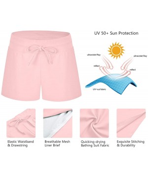 Board Shorts Women's Swimswear Tankini Swim Briefs Swimsuit Bottom Boardshorts Beach Trunks Size Improved light Pink - CW18YZ...