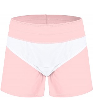 Board Shorts Women's Swimswear Tankini Swim Briefs Swimsuit Bottom Boardshorts Beach Trunks Size Improved light Pink - CW18YZ...