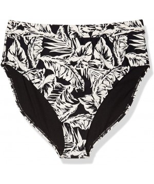 Women's High Leg Bikini Bottom- Tropical Twist- Extra Large - CG195LZ9RME $14.85-Bottoms