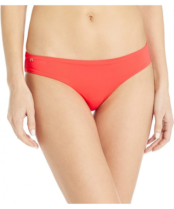 Women's Full Coverage Bikini Bottom - Candy Apple Red/Red Floral - CP18Y9AM0DW $19.03-Tankinis