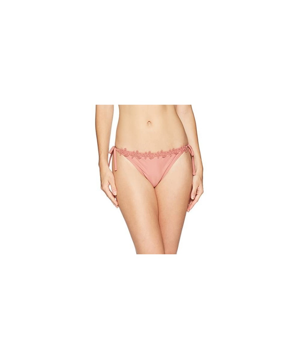 Women's Swimwear Lara Lace Side Tie Bikini Bottom - Deep Rose - C8187ITRUSO $10.64-Tankinis