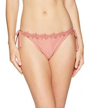 Women's Swimwear Lara Lace Side Tie Bikini Bottom - Deep Rose - C8187ITRUSO $10.64-Tankinis