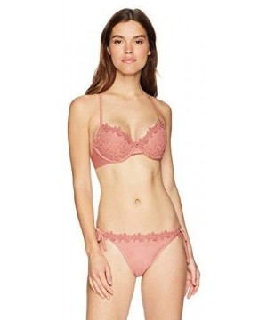 Women's Swimwear Lara Lace Side Tie Bikini Bottom - Deep Rose - C8187ITRUSO $10.64-Tankinis