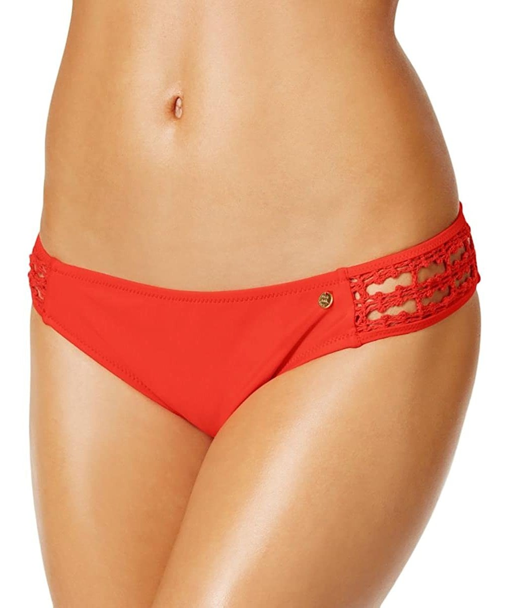 Crochet Hipster Bikini Bottom Women's Swimsuit Tangerine - C1182EK3WQ9 $26.35-Tankinis