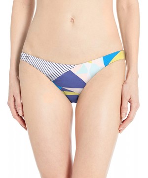 Women's Flirt Reversible Signature Cut Bikini Bottom Swimsuit - Vacation Nation Blue Geo/Stripe - CF18OLDINTE $56.33-Bottoms