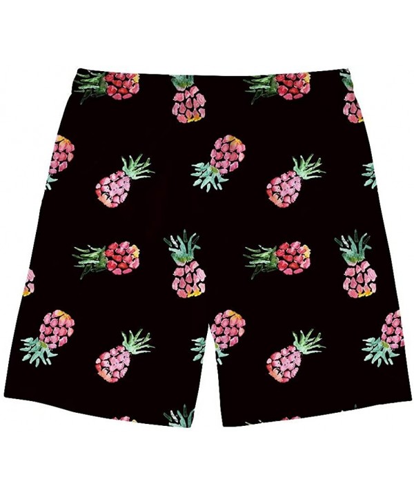 Mens Quick Dry Novelty Print Swim Trunks Board Shorts Swimsuit Bathing Suits with Mesh Lining and Side Pockets - Pineapple - ...