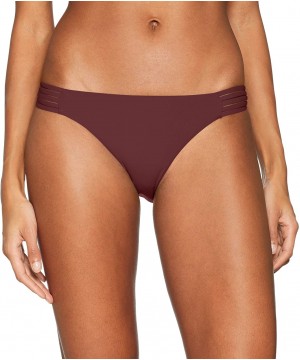 Women's Active Multi Rouleau Brazilian Bikini Bottom Swimsuit - Active Plum - CN18IQM6A3W $46.38-Tankinis