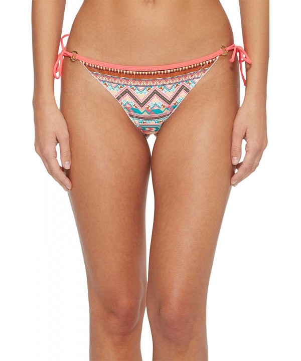 Women's Brasilia Tie Side Cheeky Bikini Bottom Swimsuit - Apache Multi - CQ1869ID2W9 $41.69-Bottoms