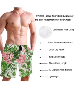 Mens Swim Trunks with Mesh Lining Quick-Dry Bathing Suits for Men Beach Short Swimwear Pants - White - C219CXMZ75Q $25.52-Boa...