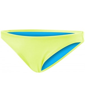 Womens Solid Micro Bikini Bottom - Fluorescent Yellow - CS184YTZWGS $19.15-Tankinis