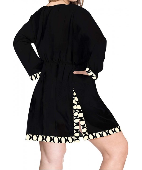 Bikini Swimwear Swimsuit Beach Cardigan Cover-ups Women Dresses Solid - Halloween Black_b744 - C51886X4DW6 $15.54-Cover-Ups