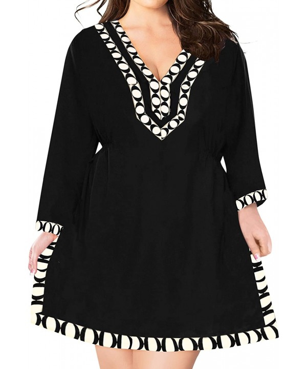 Bikini Swimwear Swimsuit Beach Cardigan Cover-ups Women Dresses Solid - Halloween Black_b744 - C51886X4DW6 $15.54-Cover-Ups