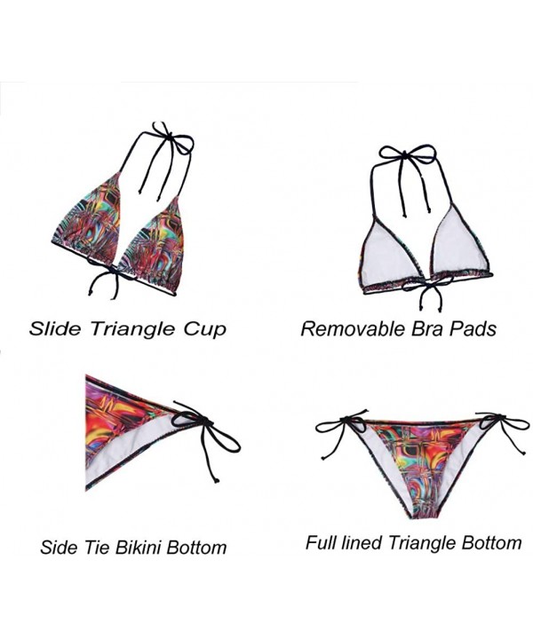 Animals Pattern Women's Bikini Swimwear Top and Side Tie Sexy Swimsuits - Scale 5 - CM18TWDHTRK $26.95-Racing