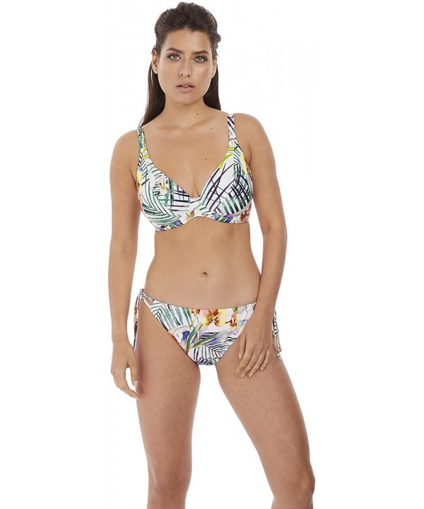 Playa Blanca Plunge Bikini Top - Multi - C918WY8XHLL $35.36-Tops