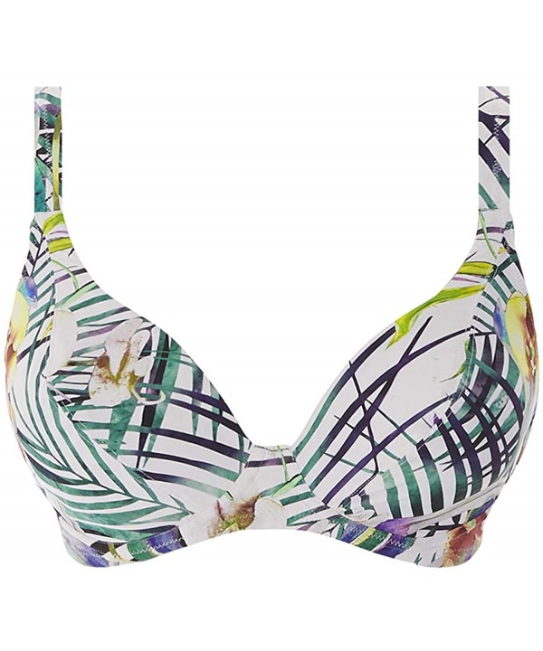 Playa Blanca Plunge Bikini Top - Multi - C918WY8XHLL $35.36-Tops