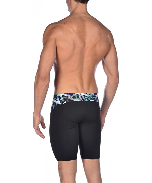 Men's Print Jammer - Power Triangle Black - CB18UKMUW8H $33.11-Racing