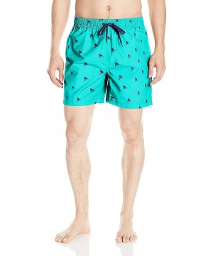 Men's Jetty Geo Volley Swim Trunk - Regatta Green - CK12N323W8O $13.09-Trunks