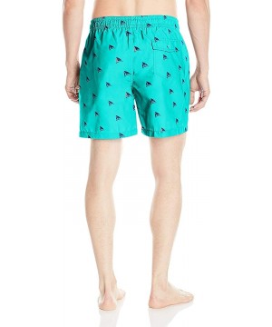 Men's Jetty Geo Volley Swim Trunk - Regatta Green - CK12N323W8O $13.09-Trunks