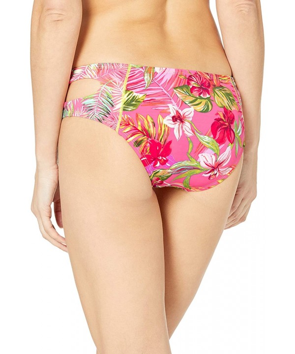 Women's Cut Out Hipster Bikini Swimsuit Bottom - Pink//Flor-all Or Nothing - C518I3T5XYN $23.06-Sets