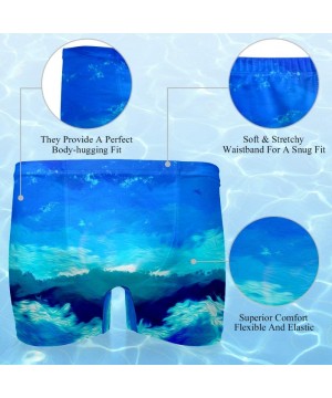 Mens Blue Sky Artwork Drawing Painting Swimsuits Swim Trunks Shorts Athletic Swimwear Boxer Briefs Boardshorts - C419E4K5IM8 ...