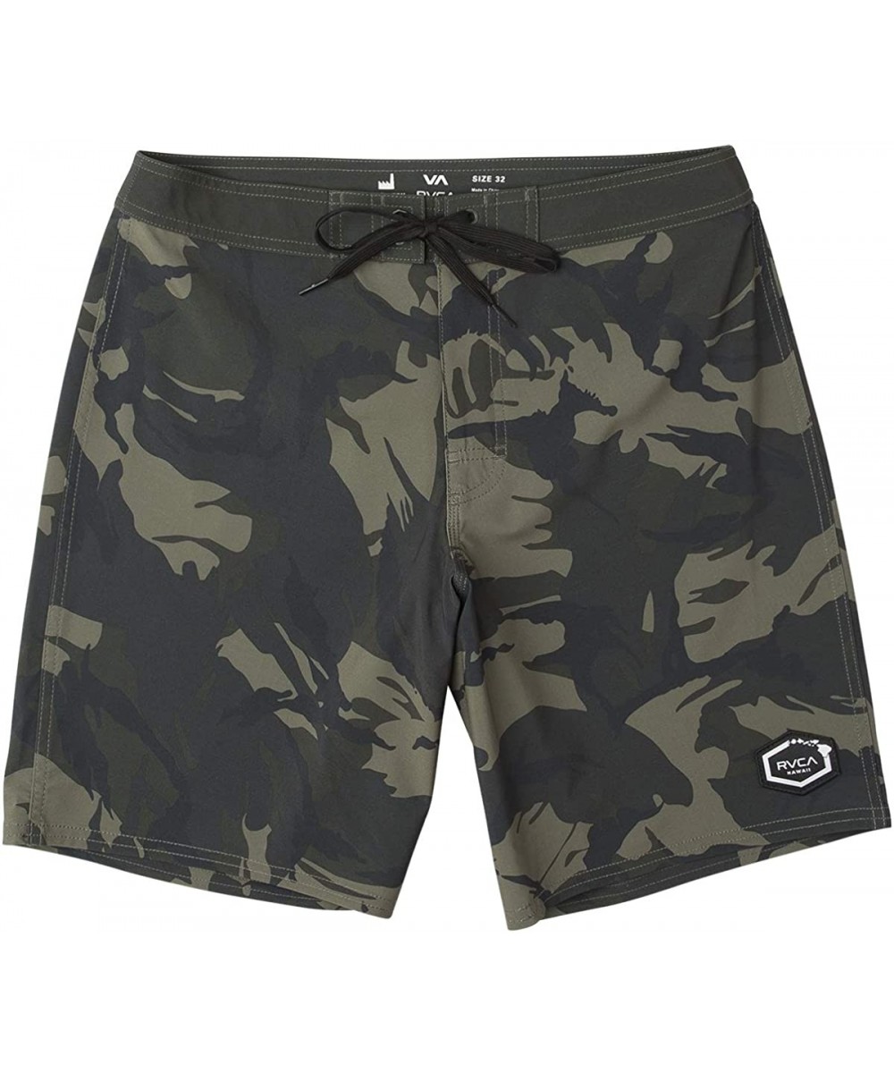 Men's Islands Va 19" Boardshort - Dark Military - CC18C0W45QD $49.33-Board Shorts