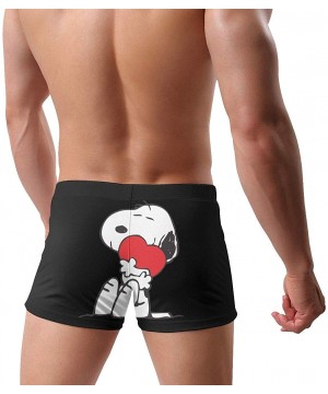 Flying Doraemon Men's Boxer Swim Shorts for Men Teens Boys Sons Swim Pool Beach Gifts - Snoopy Holds Heart - CV1983Z3IMX $26....