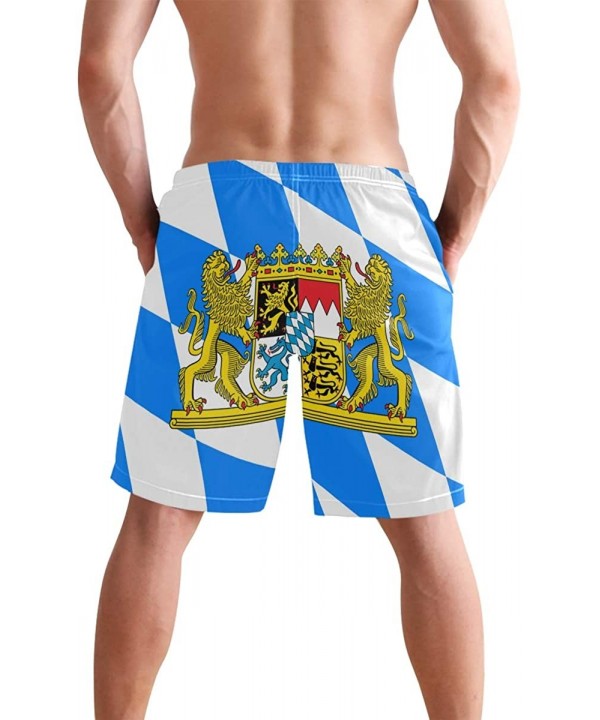 Men's Quick Dry Swim Trunks with Pockets Brazil Flag Beach Board Shorts Bathing Suits - Bavarian Flag - CE195W42HR0 $25.35-Bo...