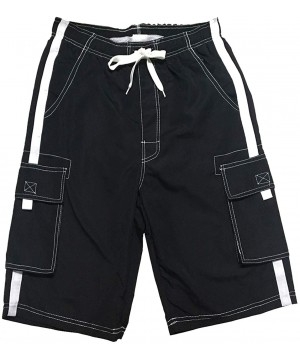 Men's Summer Quick Dry Swim Trunks Bathing Suit Shorts with Lining Men - 2 Black - C718OZ73NA9 $21.51-Board Shorts