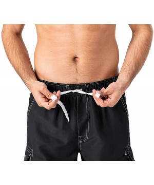 Men's Summer Quick Dry Swim Trunks Bathing Suit Shorts with Lining Men - 2 Black - C718OZ73NA9 $21.51-Board Shorts