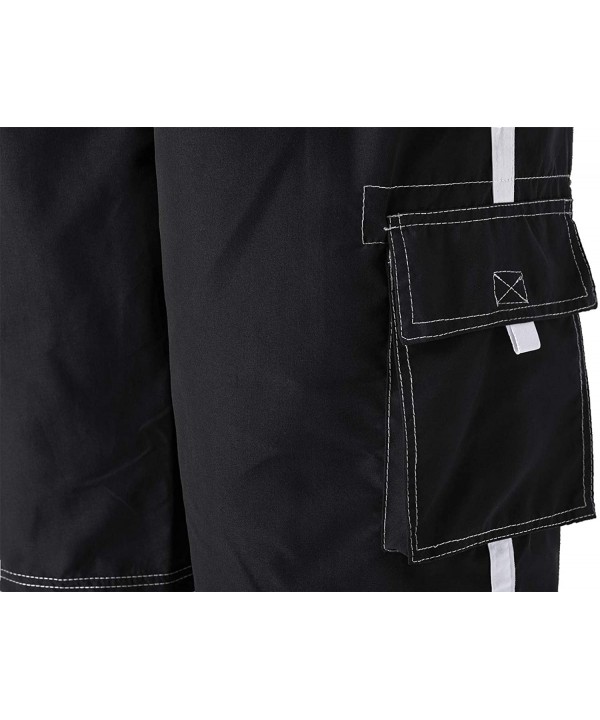 Men's Summer Quick Dry Swim Trunks Bathing Suit Shorts with Lining Men - 2 Black - C718OZ73NA9 $21.51-Board Shorts