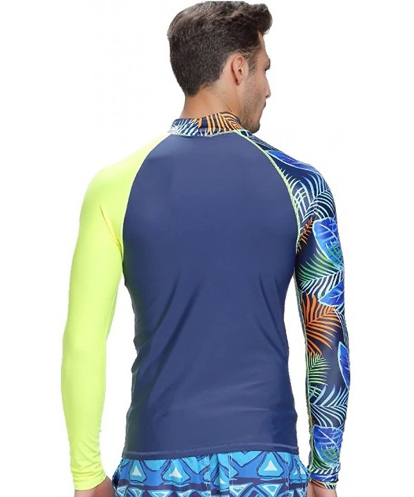 Men's Rash Guard Shirt Mens Long Sleeved T-Shirt Swimwear Wakeboard Floatsuit Tops UV Swimming Rashguard - A1 - C118M5XTE0E $...