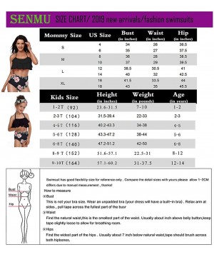 Girls Swimsuits for Women High Waisted Bathing Suit Family Matching Swimsuit Mommy and Daughter Swimwear Bikini Sets - Black ...