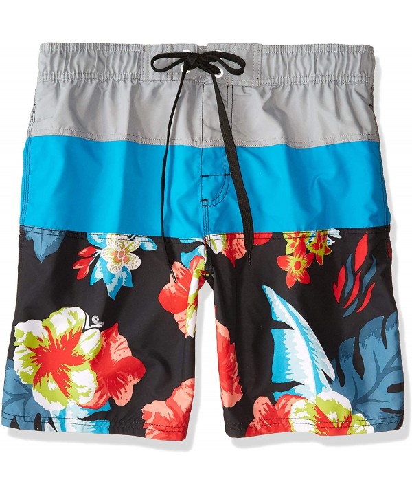 Men's Koloa Panel Swim Trunk - Black - C112N324RE5 $16.19-Trunks