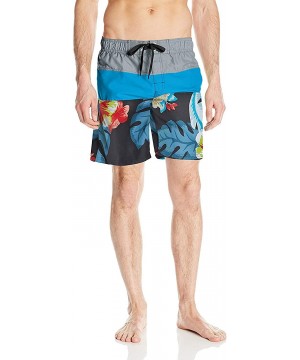 Men's Koloa Panel Swim Trunk - Black - C112N324RE5 $16.19-Trunks