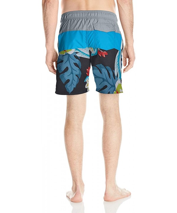 Men's Koloa Panel Swim Trunk - Black - C112N324RE5 $16.19-Trunks