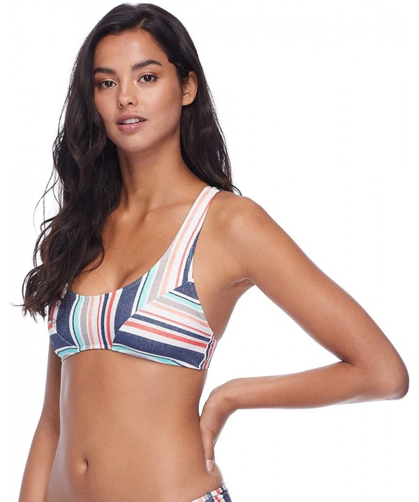 Women's Stacey Bikini Top Swimsuit with Multi Strap Back Detail - Saluada Stripe - CV18ZQCGRLZ $21.84-Sets