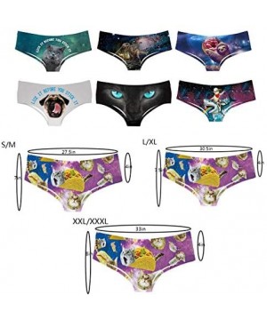 Women's Panties Underwear Shorts 3D Printed Sexy Animal Pattern Sleep and Casual Stretch Super XXX-Large Size Multi-Pack - 32...