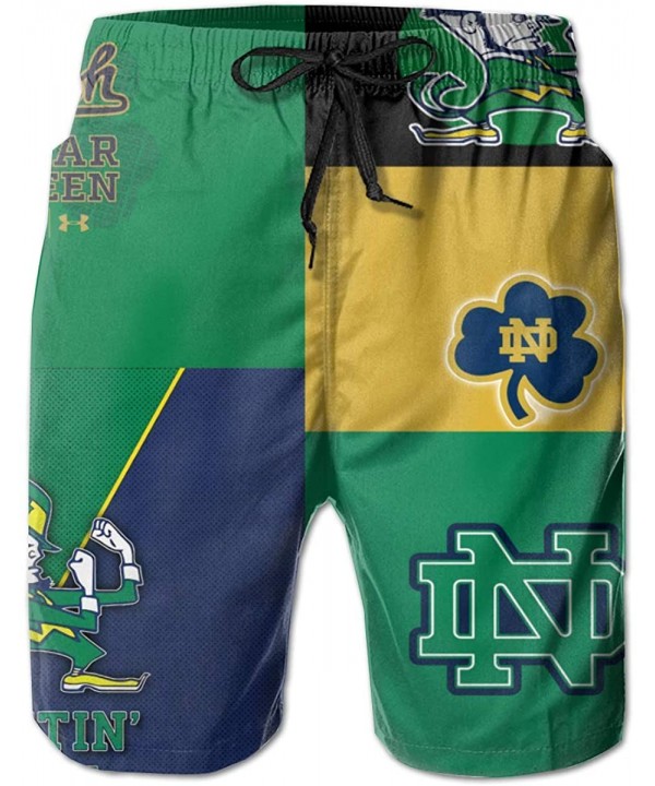 Men's Quick Dry Swim Shorts with Mesh Lining Swimwear Bathing Suits Beach Shorts - Notre Dame Fighting Irish-27 - CM190RS2KA4...