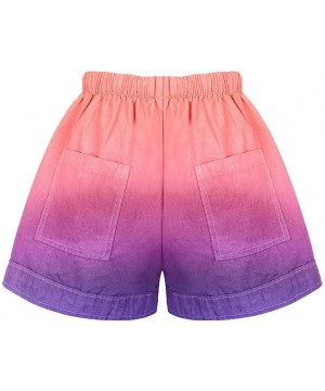 Pants for Women Summer Casual Comfy Tie-Dye Shorts Drawstring Elastic Waist Pockets - Multi Color - C919D35R2H5 $21.23-Board ...