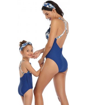 Blue Coconut Trees Family Matching Swimsuit Bikini One Piece Hollow Back Tassels Sunbathing Bodysuit - Boys - CA195XZ99O2 $11...