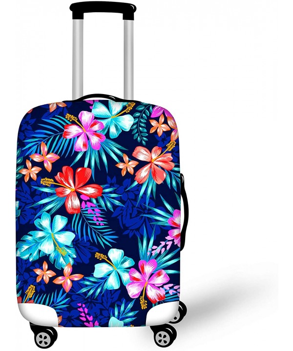 BIGARJOB Tropical Style Floral Luggage Cover Zipper Closure Suitcase Protect Cover for 26-28inch - Floral blue - CX18YQ33R5U ...