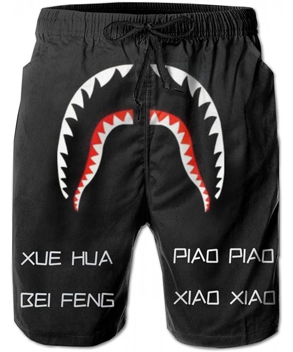 Comfortable Classic Fit Swim Trunks for Men and Big Boys- Black Mouth Skull Lip Short Pants Quick-Dry - White Black Pink Red ...